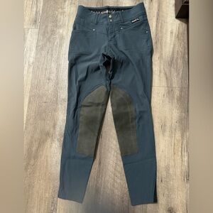 Kerrits women’s Teal Riding Pants with grey Patches